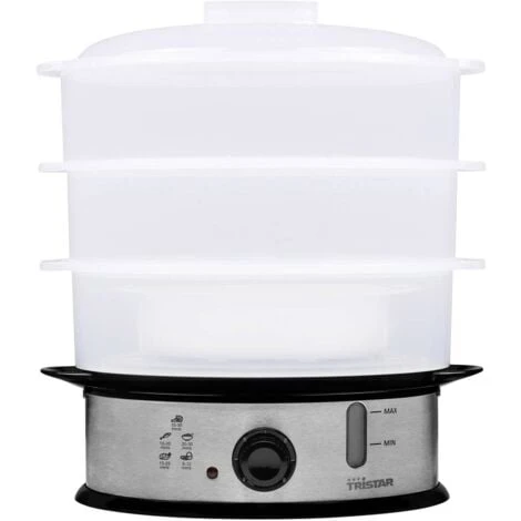 Tristar VS-3914 Vaporiera Acciaio Inox, Nero 3 Tristar VS-3914 Vaporiera Acciaio Inox, Nero