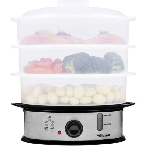 Tristar VS-3914 Vaporiera Acciaio Inox, Nero 4 Tristar VS-3914 Vaporiera Acciaio Inox, Nero - immagine 2