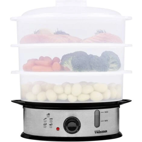 Tristar VS-3914 Vaporiera Acciaio Inox, Nero 7 Tristar VS-3914 Vaporiera Acciaio Inox, Nero - immagine 5