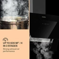 Klarstein Aurica 60 - Cappa Aspirante, 60 Cm, 600 M³/h, LED, Touch, Vetro -Elettrodomestici Negozio 13296033 4