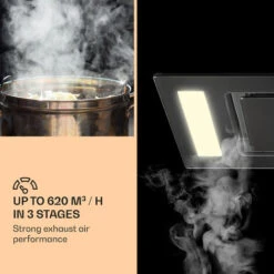 Klarstein Remy - Cappa A Soffitto, 90 Cm, 619 M³/h, 230 W, 3 Livelli, Telecomando -Elettrodomestici Negozio 13296787 4