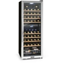 Klarstein Vinamour 54 Duo - Frigorifero Per Vini, 2 Zone, 148 Litri, 54 Bottiglie, Display Touch