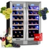 Klarstein Vinovilla 42 Twin Built-In Duo Frigovino A Due Zone 126l 42 Bott. 3 Colori Vetro -Elettrodomestici Negozio 14061924 1