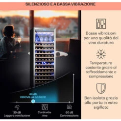 Klarstein Vinovilla Grande 165 Built-in Uno - Frigorifero Per Vini, 425 L, 165 Bottiglie, Luce A 3 Colori, Sportello In Vetro -Elettrodomestici Negozio 14061926 4