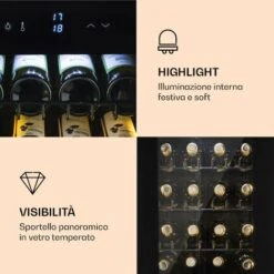 Klarstein Shiraz 39 Duo Cantinetta Vino 2 Zone 105l 39 Bottiglie 9 Klarstein Shiraz 39 Duo Cantinetta Vino 2 Zone 105l 39 Bottiglie -Elettrodomestici Negozio 14061984 3