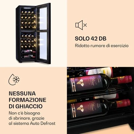 Klarstein Shiraz 39 Duo Cantinetta Vino 2 Zone 105l 39 Bottiglie 7 Klarstein Shiraz 39 Duo Cantinetta Vino 2 Zone 105l 39 Bottiglie - immagine 5