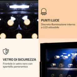 Klarstein Barossa 34 Duo - Frigorifero Per Vini, 34 Bottiglie, 80 Litri, 2 Zone, Controllo Touch -Elettrodomestici Negozio 14062023 3