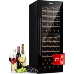 Klarstein Barossa 77 Duo Cantinetta Vino 2 Zone 191 L 77 Fl. Touch LED Nero