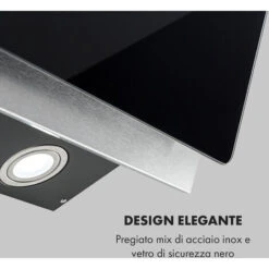 Klarstein Alessia Cappa Aspirante Inclinata 350 M³/h Push Control Nero -Elettrodomestici Negozio 14062201 3