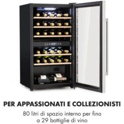Klarstein Vinamour 29 Duo - Frigorifero Per Vini, 2 Zone, 80 L/29 Bottiglie, 5-22°C, Touch -Elettrodomestici Negozio 14458752 3