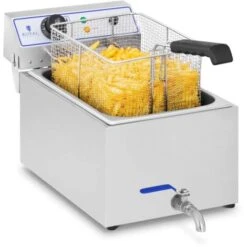 Friggitrice Elettrica Con Capacità 17 Litri 3000 Watt Acciaio Inox 60-200 °C