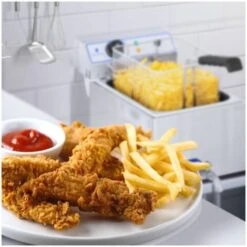 Friggitrice Elettrica Con Capacità 17 Litri 3000 Watt Acciaio Inox 60-200 °C -Elettrodomestici Negozio 14896923 4