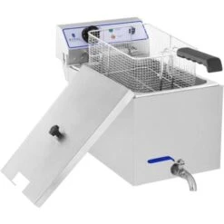 Friggitrice Elettrica Con Capacità 17 Litri 3000 Watt Acciaio Inox 60-200 °C -Elettrodomestici Negozio 14896923 5