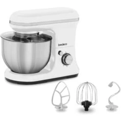 Robot Da Cucina Mixer Planetaria Impastatrice Sbattitore 1.200 W 5 Litri Argento