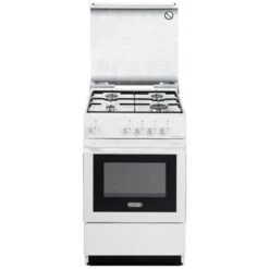 DeLonghi De Longhi SGW 554 GN N Linea Smart Cucina A Gas Libera Installazione Forno A Gas 4 Fuochi Classe Energetica Coperchio In Cristallo 50 Cm Bianco