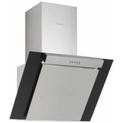 Silverline 3283.6 Cappa A Parete Aspirante Pulsante A Pressione Classe Energetica C 3 Velocità Portata 559 Mⁿ/h 60cm Inox E Vetro Temperato Nero -Elettrodomestici Negozio 14935877 3