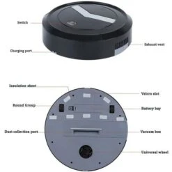 Trade Shop - Robot Aspirapolvere Automatico Ultrasottile Smart 1500pa Silenzioso No Sacchetto -Elettrodomestici Negozio 15057633 4