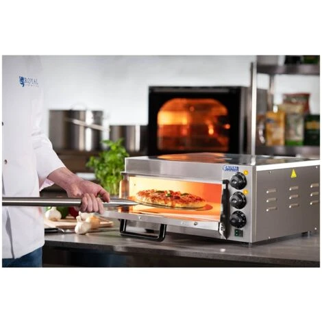Forno Per Pizza Elettrico Fino A 350°C Con Piastra In Pietra E Timer - Da 2000W 6 Forno Per Pizza Elettrico Fino A 350°C Con Piastra In Pietra E Timer - Da 2000W - immagine 4