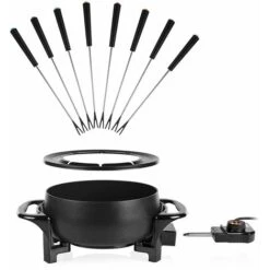 Set Fonduta In Alluminio Nero Per 8 Persone Con Forchette Termostato Regolabile 9 Set Fonduta In Alluminio Nero Per 8 Persone Con Forchette Termostato Regolabile -Elettrodomestici Negozio 16167934 4