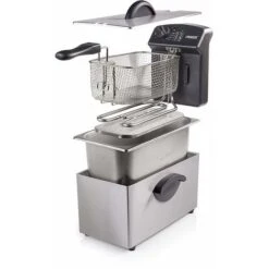 Friggitrice Elettrica In Acciaio Inox 3 Lt 2000W Termostato Regolabile 190 Gradi 9 Friggitrice Elettrica In Acciaio Inox 3 Lt 2000W Termostato Regolabile 190 Gradi -Elettrodomestici Negozio 16168004 3