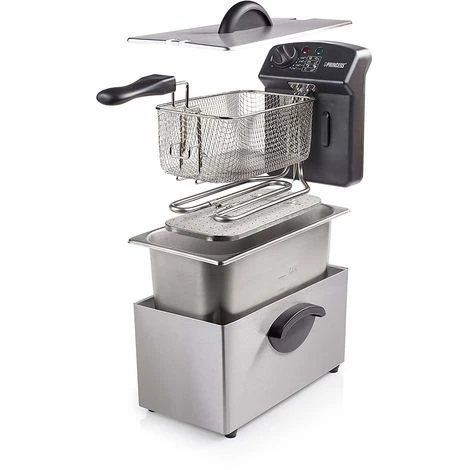 Friggitrice Elettrica In Acciaio Inox 3 Lt 2000W Termostato Regolabile 190 Gradi 5 Friggitrice Elettrica In Acciaio Inox 3 Lt 2000W Termostato Regolabile 190 Gradi - immagine 3