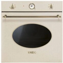 Smeg SF800AVO Forno Elettrico Da Incasso Ventilato Estetica Coloniale Capacita' 70 Litri Classe Energetica A-10% 6 Funzioni 60 Cm Avena