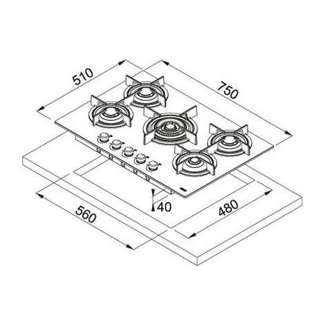 Franke FHCR 755 4G TC HE BK C Piano Cottura A Gas 5 Fuochi 75 Cm Cristallo Griglie In Ghisa 106.0374.283 4 Franke FHCR 755 4G TC HE BK C Piano Cottura A Gas 5 Fuochi 75 Cm Cristallo Griglie In Ghisa 106.0374.283 - immagine 2