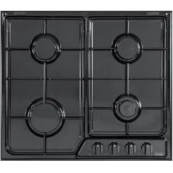 DeLonghi YNF 46 ASV Piano Cottura A Gas 4 Zone Griglie In Piattina Smaltata 58 Cm Nero