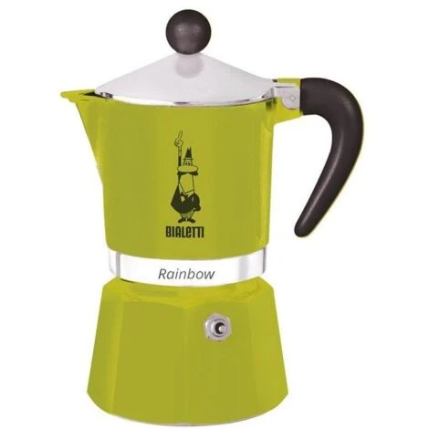 Bialetti Rainbow Caffettiera Moka 1 Tazza Verde 4 Bialetti Rainbow Caffettiera Moka 1 Tazza Verde - immagine 2
