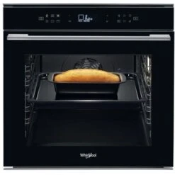 Whirlpool W7 OM4 4S1 P BL Forno Elettrico Multifunzione Da Incasso Pirolitico Capacità 73 Litri Classe Energetica A+ 8 Funzioni Display LCD Tecnologia 6° Senso 60 Cm Nero