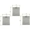 FILTRO CAPPA FABER 133.0017.054 4268960 ALLUMINIO 253 X 300 Mm 3 PZ F 204 -Elettrodomestici Negozio 18219753 1