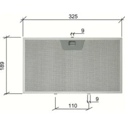 FILTRO CAPPA FABER 133.0018.470 4268962 IN ALLUMINIO 189x325mm F 215