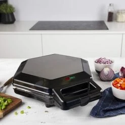 Piastra Samosa Snack Maker 1200 Watt Antiaderente Nero Forme Triangolari -Elettrodomestici Negozio 19104925 4