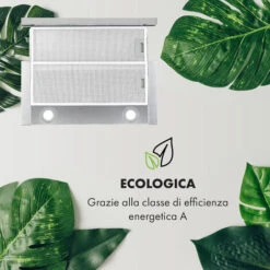 Klarstein Viola Cappa Aspirante Acciaio Inox 59,6 Cm 612m³/h Classe A Argento -Elettrodomestici Negozio 20154985 3