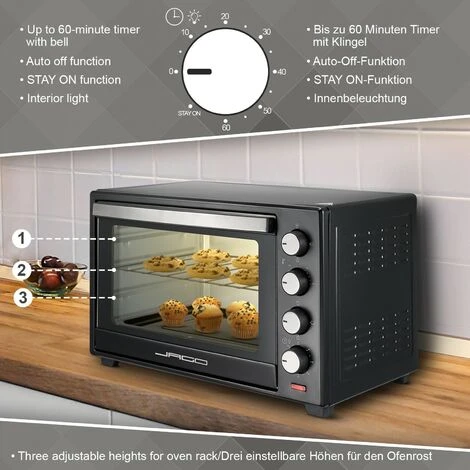 Nova Forno Elettrico 60 L Con 6 Modalità Di Cottura Con Girarrosto Teglia E Griglia 5 Nova Forno Elettrico 60 L Con 6 Modalità Di Cottura Con Girarrosto Teglia E Griglia - immagine 3