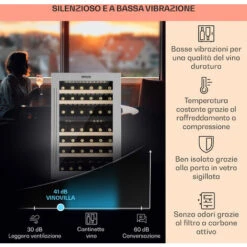 Klarstein Vinovilla 79 Built-In Duo Frigorifero Per Vini A Due Zone, 190l, 79 Bott., Anta In Vetro A 3 Strati 10 Klarstein Vinovilla 79 Built-In Duo Frigorifero Per Vini A Due Zone, 190l, 79 Bott., Anta In Vetro A 3 Strati -Elettrodomestici Negozio 22854037 4