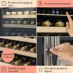 Klarstein Vinovilla 79 Built-In Duo Frigorifero Per Vini A Due Zone, 190l, 79 Bott., Anta In Vetro A 3 Strati 11 Klarstein Vinovilla 79 Built-In Duo Frigorifero Per Vini A Due Zone, 190l, 79 Bott., Anta In Vetro A 3 Strati -Elettrodomestici Negozio 22854037 5