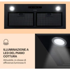 Klarstein Paolo - Cappa Aspirante Da Incasso, 72 Cm, Classe Energetica: A, 593 M³/h, LED Touch 9 Klarstein Paolo - Cappa Aspirante Da Incasso, 72 Cm, Classe Energetica: A, 593 M³/h, LED Touch -Elettrodomestici Negozio 22854048 3