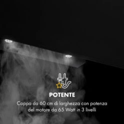 Klarstein Laurel 90 Cappa Aspirante 90cm Aria Di Scarico: 350 M³/h LED Touch Nero 9 Klarstein Laurel 90 Cappa Aspirante 90cm Aria Di Scarico: 350 M³/h LED Touch Nero -Elettrodomestici Negozio 22854061 3