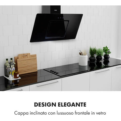 Klarstein Sofia 90 Cappa Aspirante 300 M³/h Touch-Control Frontale In Vetro Nero 4 Klarstein Sofia 90 Cappa Aspirante 300 M³/h Touch-Control Frontale In Vetro Nero - immagine 2