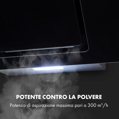 Klarstein Sofia 90 Cappa Aspirante 300 M³/h Touch-Control Frontale In Vetro Nero 5 Klarstein Sofia 90 Cappa Aspirante 300 M³/h Touch-Control Frontale In Vetro Nero - immagine 3