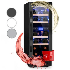 Klarstein Cantinetta-frigo Per Vini Vinovilla 17 Built-In Duo A Due Zone 53l 17 Bott. 3 Colori Anta In Vetro