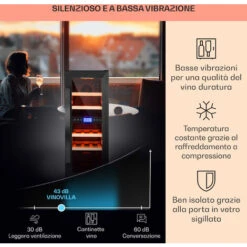 Klarstein Cantinetta-frigo Per Vini Vinovilla 17 Built-In Duo A Due Zone 53l 17 Bott. 3 Colori Anta In Vetro -Elettrodomestici Negozio 23123811 4