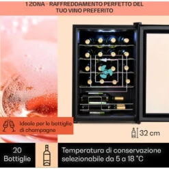 Klarstein Klarstein Shiraz 20 Uno - Frigorifero Per Vini, 53 L, 20 Bottiglie, Pannello Di Controllo Touch, 5-18°C 9 Klarstein Klarstein Shiraz 20 Uno - Frigorifero Per Vini, 53 L, 20 Bottiglie, Pannello Di Controllo Touch, 5-18°C -Elettrodomestici Negozio 23919544 3