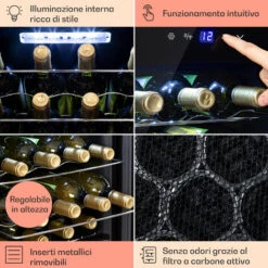 Klarstein Klarstein Shiraz 20 Uno - Frigorifero Per Vini, 53 L, 20 Bottiglie, Pannello Di Controllo Touch, 5-18°C 11 Klarstein Klarstein Shiraz 20 Uno - Frigorifero Per Vini, 53 L, 20 Bottiglie, Pannello Di Controllo Touch, 5-18°C -Elettrodomestici Negozio 23919544 5