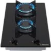 AREBOS Piano Cottura A Gas Due Fuochi Vetroceramica Include Griglie E Fiamma Pilota -Elettrodomestici Negozio 26508396 1