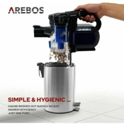 AREBOS Aspirapolvere Portatile A Batteria Premium 2 In 1 Senza Sacco Senza Cavi -Elettrodomestici Negozio 26673658 5