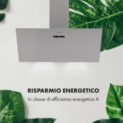 Klarstein Silver Lining 90, Cappa Aspirante, 90 Cm, 568m³/h , EEK A, Acciaio Inox -Elettrodomestici Negozio 27421853 3