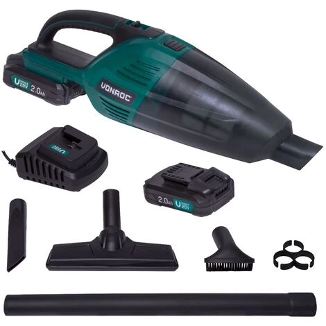 VONROC Potente Aspirabriciole-aspiratore Portatile VPOWER 20V. Include 2 Batterie 2.0Ah, Caricatore, Contenitore Da 0,5 Litri, 3 Ugelli Ed Estensione 3 VONROC Potente Aspirabriciole-aspiratore Portatile VPOWER 20V. Include 2 Batterie 2.0Ah, Caricatore, Contenitore Da 0,5 Litri, 3 Ugelli Ed Estensione