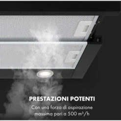 Klarstein Mariana 60 Cappa A Schermo Piatto 500 M³/h Di Scarico LED -Elettrodomestici Negozio 30541324 3